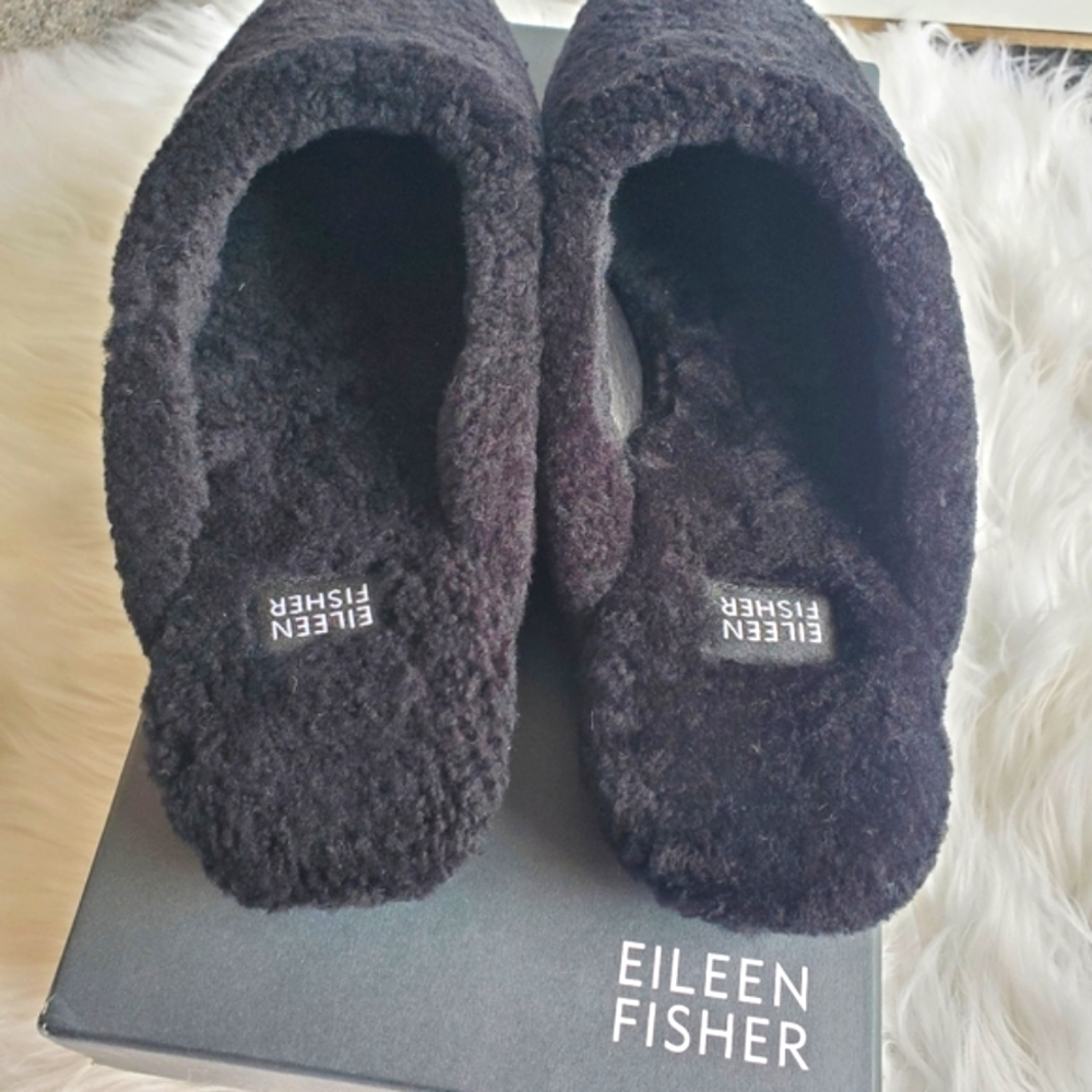Nib* Eileen Fisher 'Blog' Shearling Mule, Size 8 - image 7